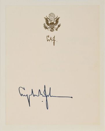 Lot #155 Lyndon B. Johnson Signature - Image 1