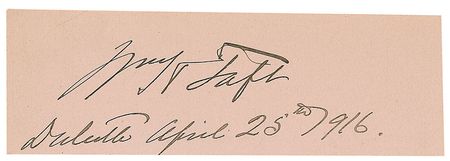 Lot #165 William H. Taft and Frances Cleveland - Image 1