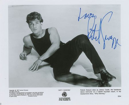 Lot #681 Patrick Swayze Signed Photograph