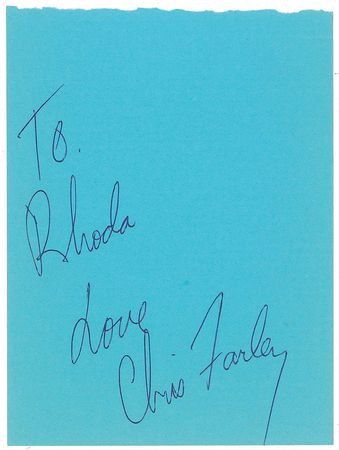 Lot #635 Chris Farley Signature