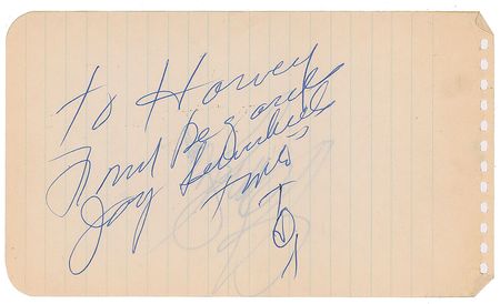 Lot #660 Clayton Moore and Jay Silverheels Signatures - Image 1