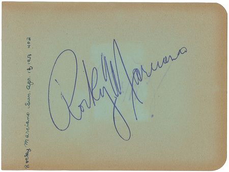 Lot #657 Rocky Marciano Signature