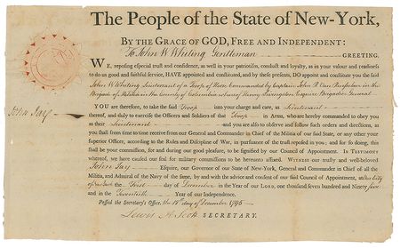 Lot #187 John Jay Signed Document
