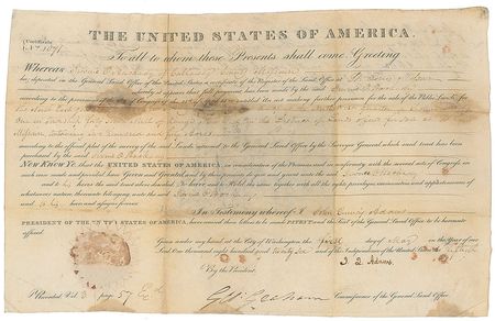 Lot #88 John Quincy Adams Signed Document - Image 1