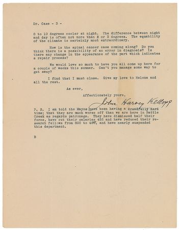 Lot #59 John Harvey Kellogg: 