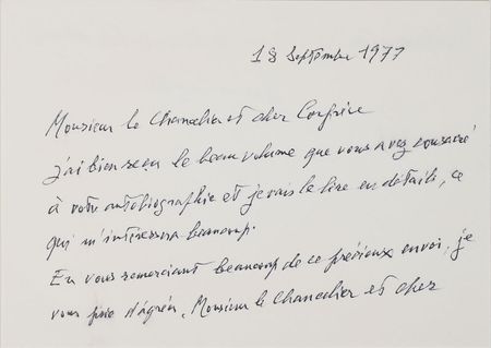Lot #77 Louis de Broglie Handwritten Letter Signed - Image 1