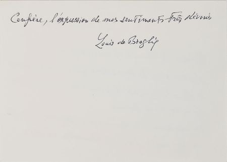 Lot #77 Louis de Broglie Handwritten Letter Signed - Image 2