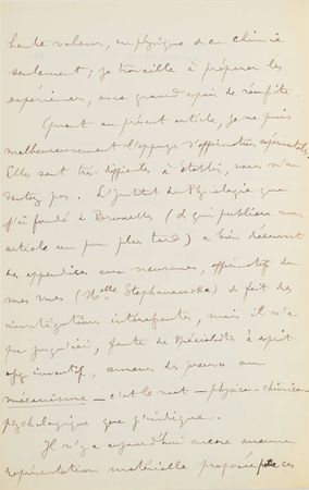 Lot #40 Ernest Solvay: Solvay aims to isolate the 