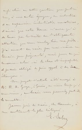 Lot #40 Ernest Solvay: Solvay aims to isolate the 