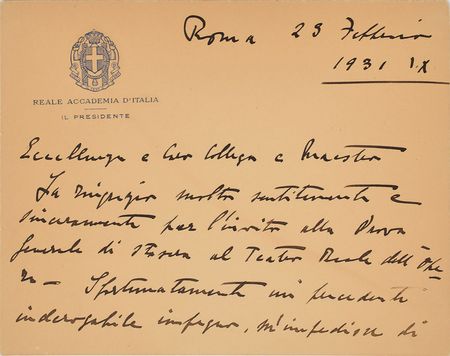 Lot #57 Guglielmo Marconi Handwritten Letter Signed - Image 1