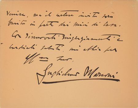 Lot #57 Guglielmo Marconi Handwritten Letter Signed - Image 2