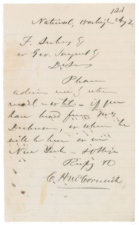 Lot #23 Cyrus McCormick Handwritten Letter Signed