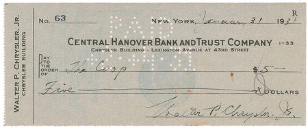 Lot #54 Walter P. Chrysler Typed Letter Signed - Image 2