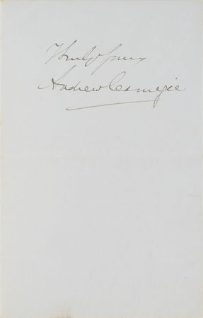 Lot #192 Andrew Carnegie Handwritten Letter Signed - Image 2