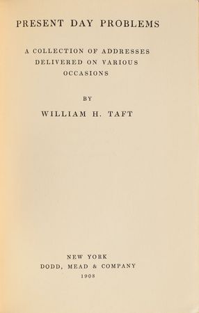 Lot #115 William H. Taft Book - Image 2