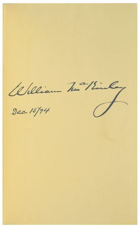 Lot #110 William McKinley: Impressive uninscribed volume of McKinley's speeches and addresses - Image 1