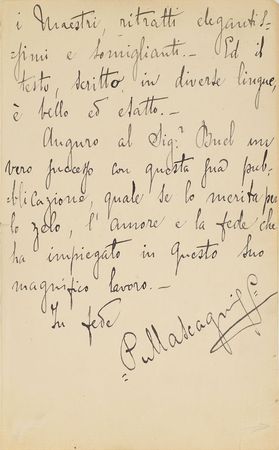 Lot #511 Pietro Mascagni Handwritten Letter Signed - Image 2