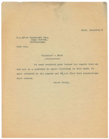 Lot #236 Titanic: Ford Family Letters - Image 2