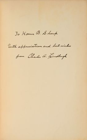 Lot #343 Charles Lindbergh: Inscribed to the Lindbergh family doctor - Image 1