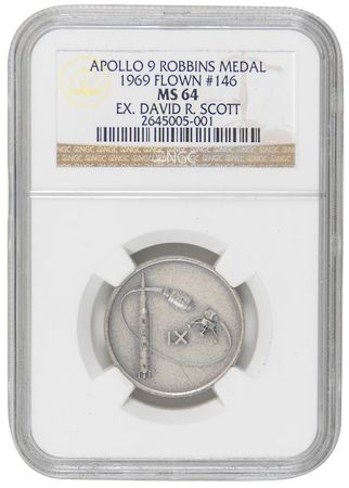 Lot #8313 Dave Scott's Apollo 9 Flown Robbins Medal - Image 1