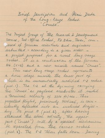 Lot #8178 Wernher von Braun Handwritten Manuscript - Image 1