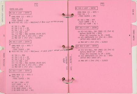 Lot #8402 Dave Scott's Apollo 15 CMS Lunar Orbit-Flown Entry Checklist - Image 8