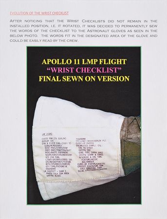 Lot #8006  Apollo 11 LMP Wrist Checklist Crew Training Prototype - Image 2