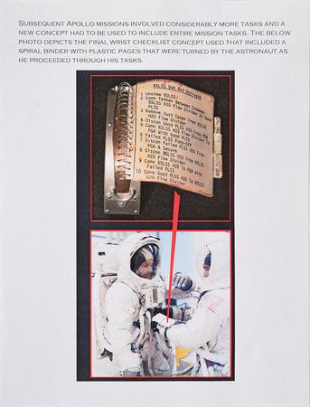 Lot #8006  Apollo 11 LMP Wrist Checklist Crew Training Prototype - Image 11