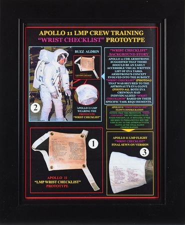 Lot #8006  Apollo 11 LMP Wrist Checklist Crew Training Prototype - Image 5