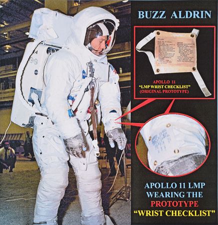Lot #8006  Apollo 11 LMP Wrist Checklist Crew Training Prototype - Image 6
