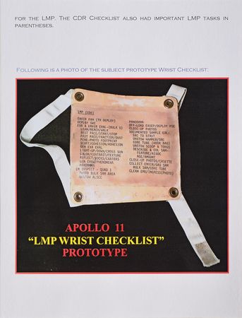 Lot #8006  Apollo 11 LMP Wrist Checklist Crew Training Prototype - Image 10