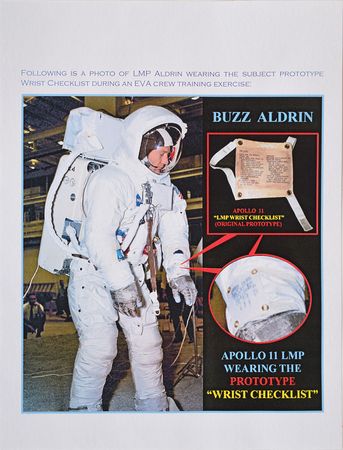 Lot #8006  Apollo 11 LMP Wrist Checklist Crew Training Prototype - Image 7