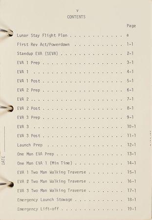 Lot #8074  Apollo 15 Lunar Surface Checklist 'Change B' Manual - Image 4