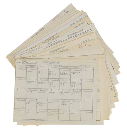 Lot #8116  Apollo Astronaut Collection of Schedules - Image 3