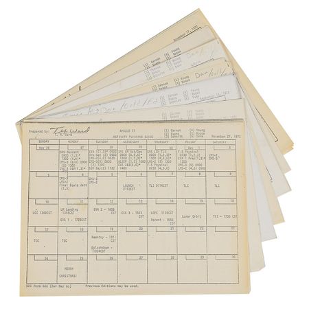 Lot #8116  Apollo Astronaut Collection of Schedules - Image 4