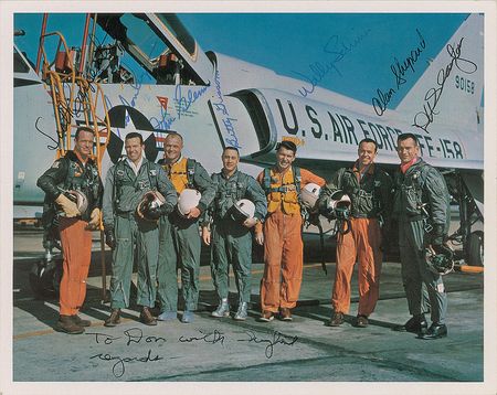 Lot #8001  Mercury 7 Signed Photograph - Image 1