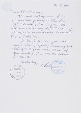 Lot #8454  ASE Planetary Congress Signed Cover - Image 4