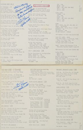 Lot #8376 Fred Haise's Training-Used and Signed Apollo 13 Cue Card - Image 1