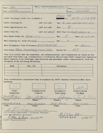 Lot #8269  Apollo Lunar Module Tank Assembly - Image 5