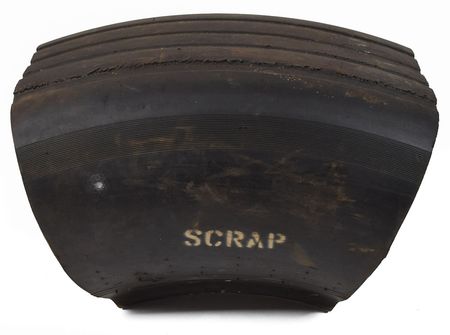 Lot #8479  Shuttle Orbiter Flown Main Gear Tire Segment - Image 1