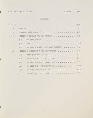 Lot #8012  Apollo 11 EVA Reference Procedures for Mission G Manual - Image 2
