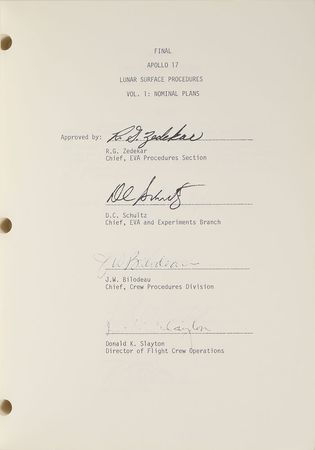 Lot #8101  Apollo 17 LM Final Lunar Surface Procedures Manual - Image 2