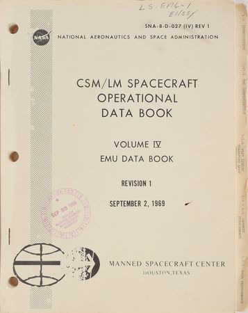 Lot #8125  CSM/LM Spacecraft Operational Data Book Manual - Image 1