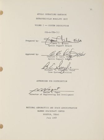 Lot #8078  Apollo 15-17 'Extravehicular Mobility Unit' Operations Handbook - Image 2