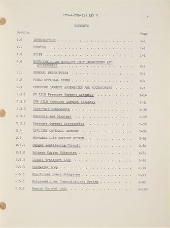 Lot #8078  Apollo 15-17 'Extravehicular Mobility Unit' Operations Handbook - Image 3