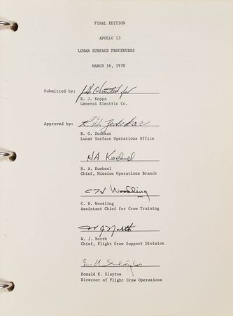 Lot #8054  Apollo 13 Lunar Surface Procedures Manual - Image 1