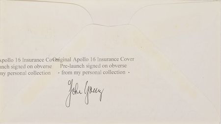 Lot #8414  Apollo 16 Crew-Signed Set of (3) Insurance Covers - Image 6