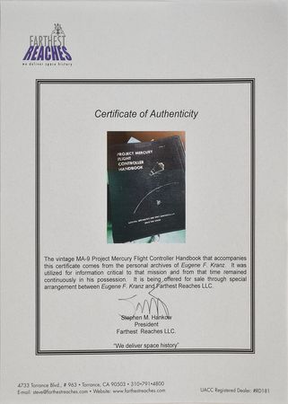 Lot #6249 MA-9: Gene Kranz's Mission-Used Project Book - Image 3