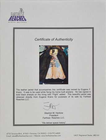 Lot #8195 Gene Kranz's Flight Jacket - Image 4