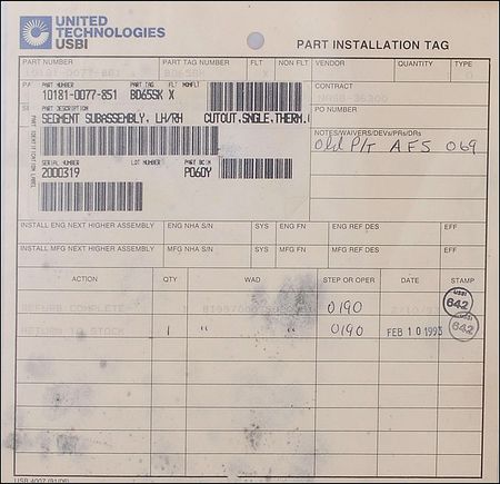 Lot #8492  Shuttle SRB System Tunnel and Payload Bay Blanket Piece - Image 13